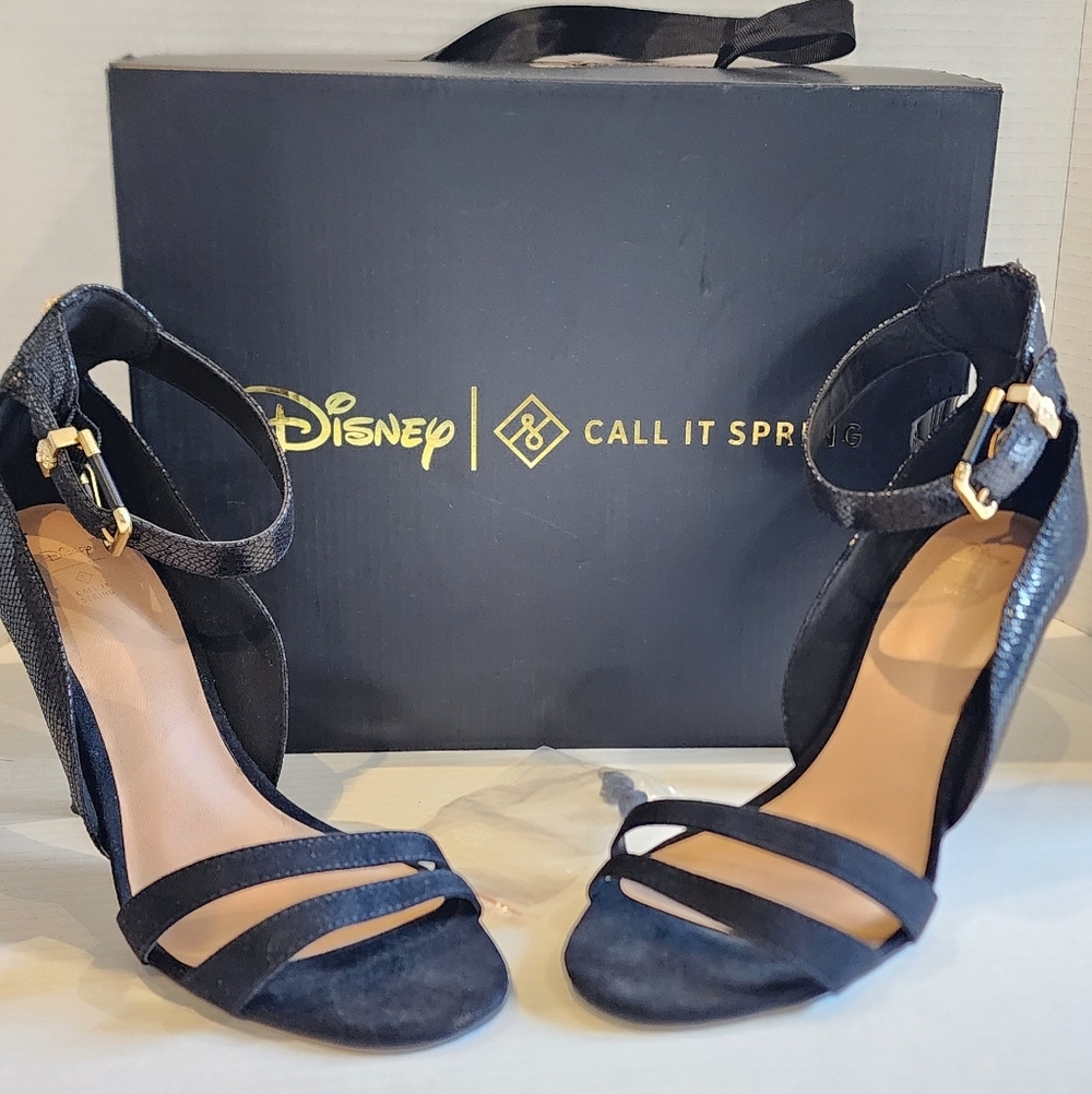 Disney x Call It Spring Black StuddedWomen's Heels - Size 8
